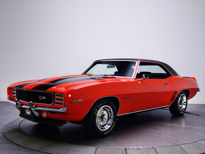 Red Classic Muscle Car — Showroom, Photograph