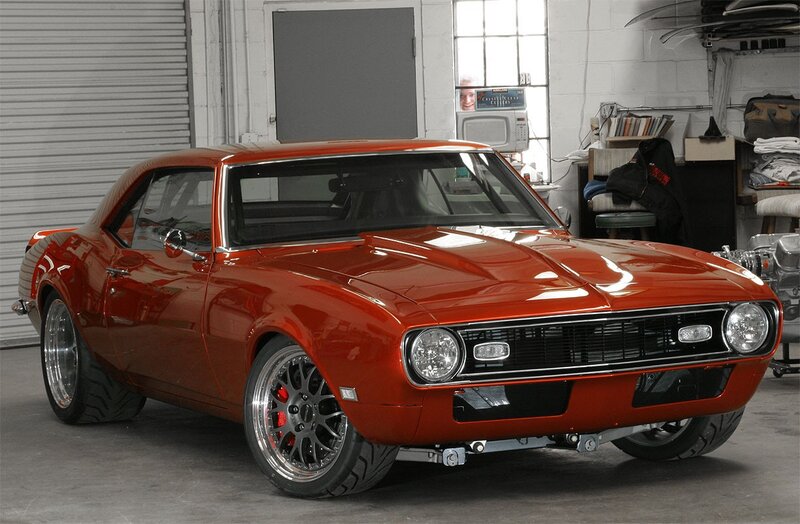 Red Classic Muscle Car — Static, Photograph, Garage