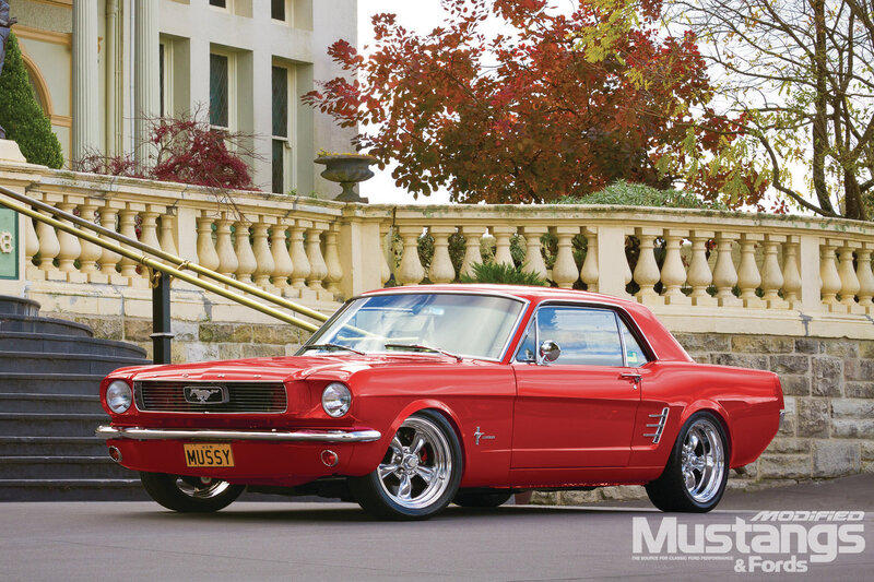Red Classic Mustang — Calm, Autumn