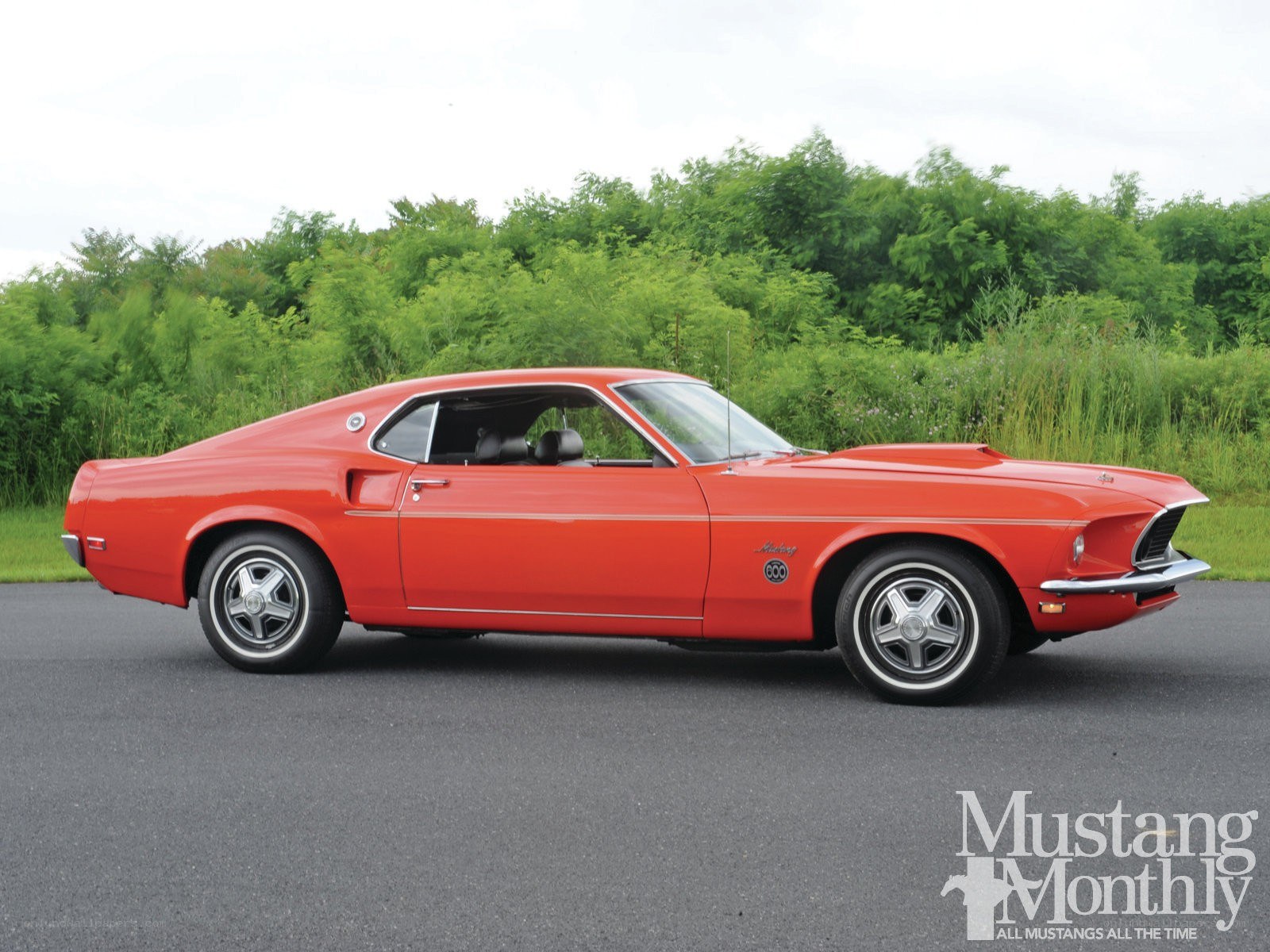 Red classic Mustang coupe