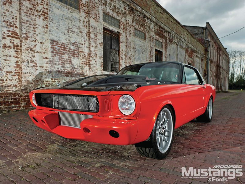 Red Classic Mustang — Dramatic
