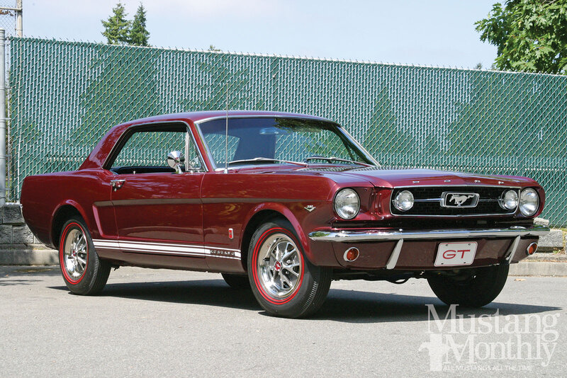 Red Classic Mustang — Maroon