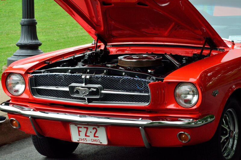 Red Classic Mustang — Showcase, Afternoon, Photograph