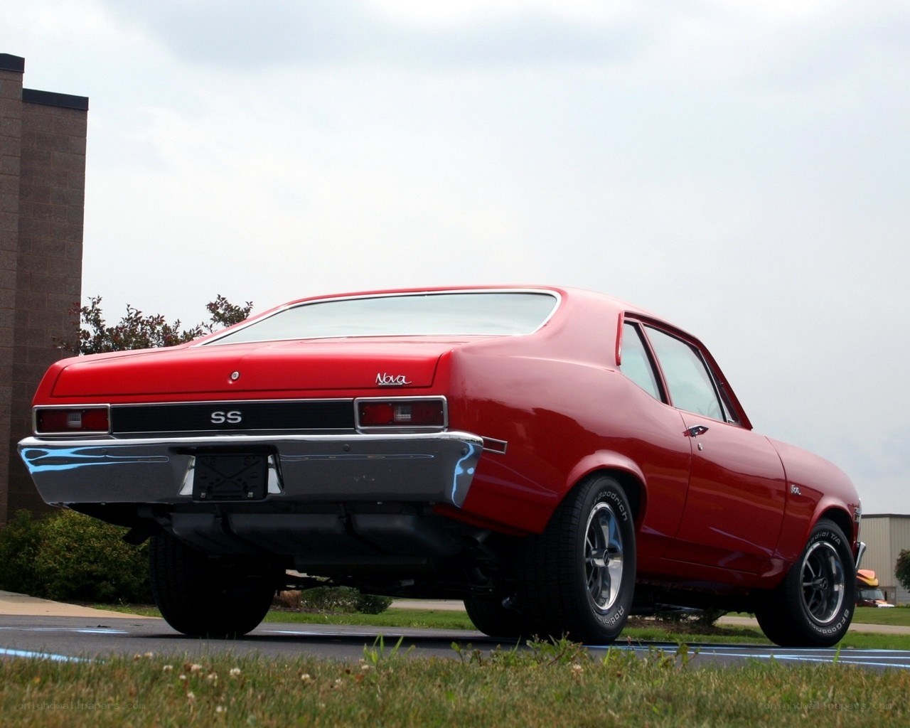 Red classic Nova SS car