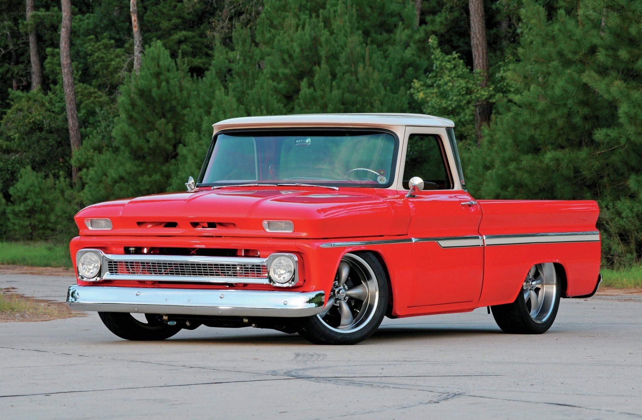 Red classic pickup truck