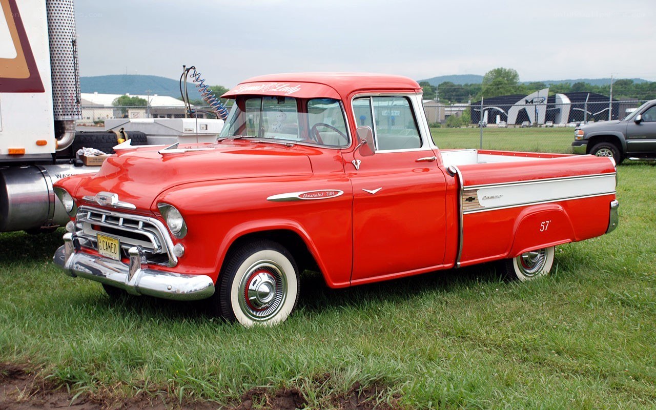 Red classic pickup truck