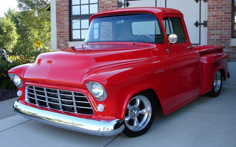 Red classic pickup truck