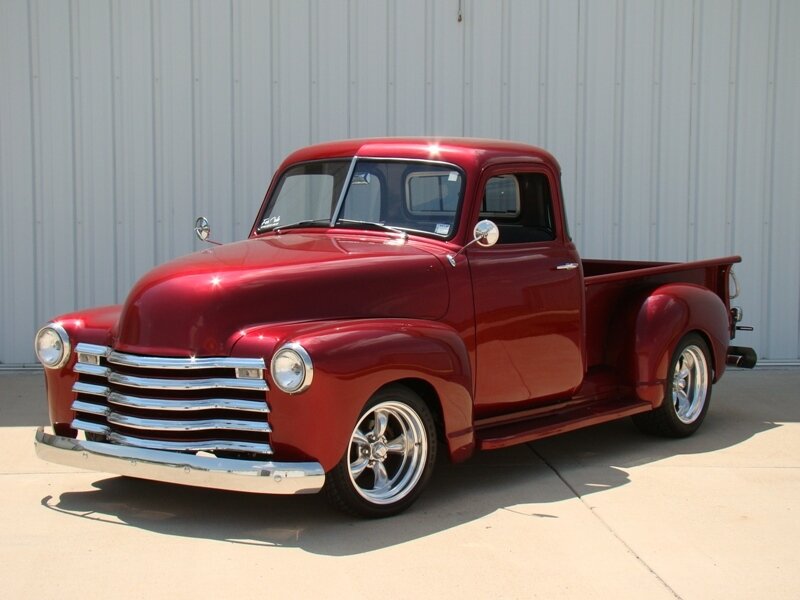 red classic pickup truck