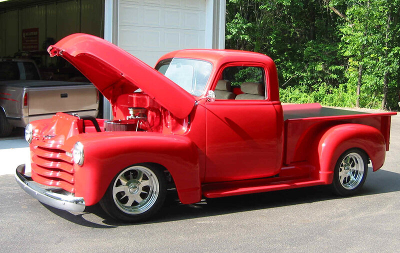 Red classic pickup truck