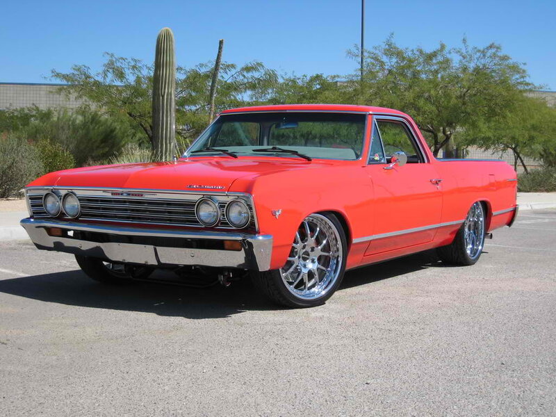 Red Classic Pickup Truck — Bright, Afternoon