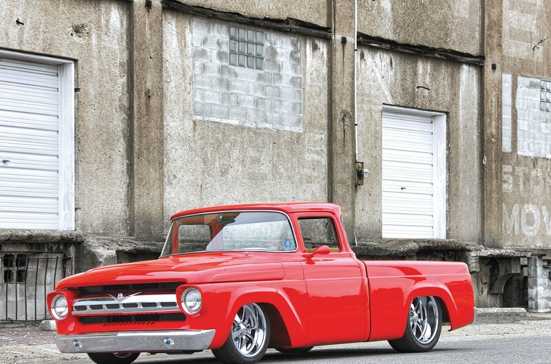 Red Classic Pickup Truck — Industrial