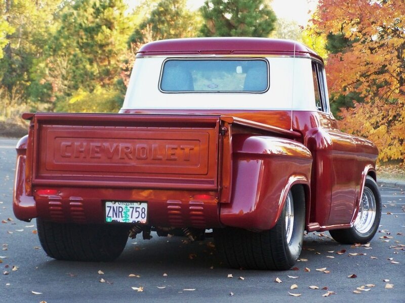 Red Classic Pickup Truck — Serene, Autumn