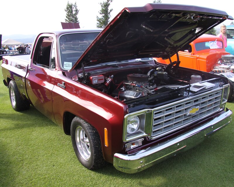 Red Classic Pickup Truck — Showcase, Afternoon