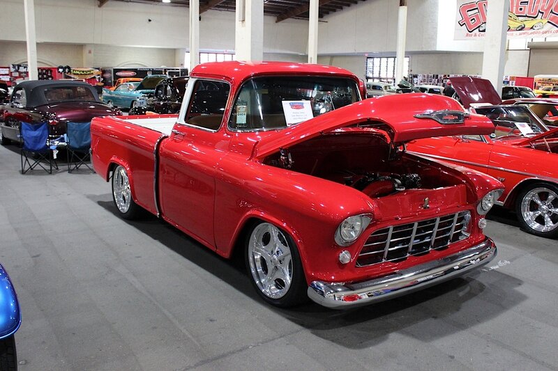 Red Classic Pickup Truck — Showroom