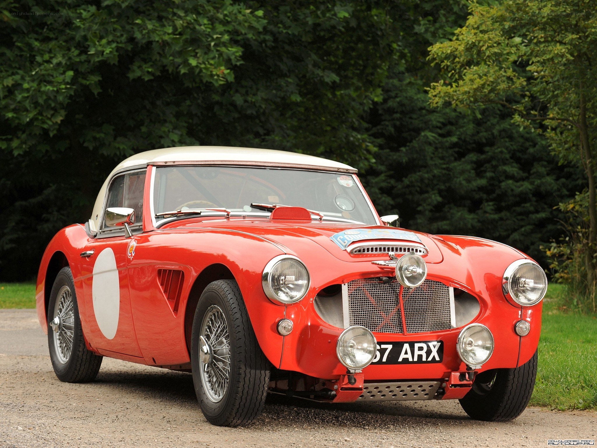 Red classic race car