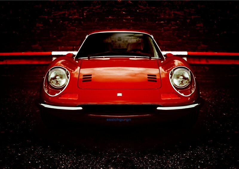 Red classic sports car