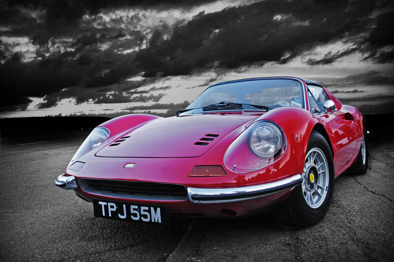 Red classic sports car