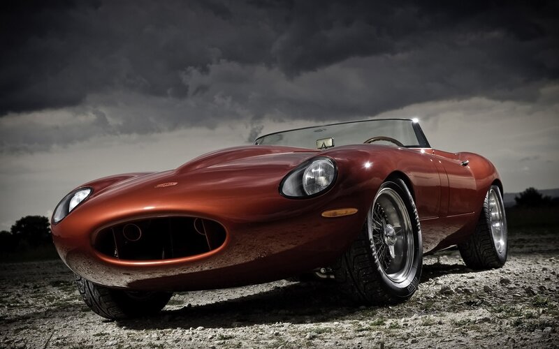 Red classic sports car