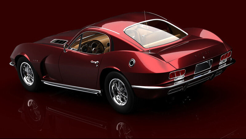 Red classic sports car