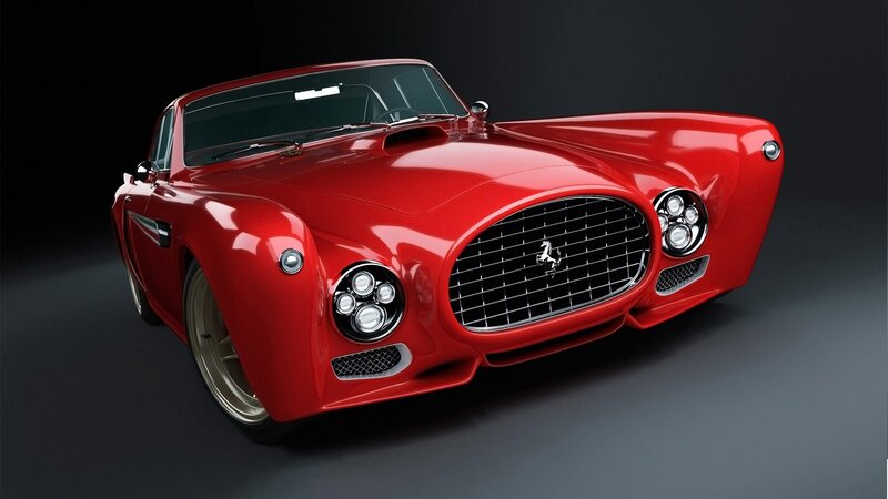 Red classic sports car