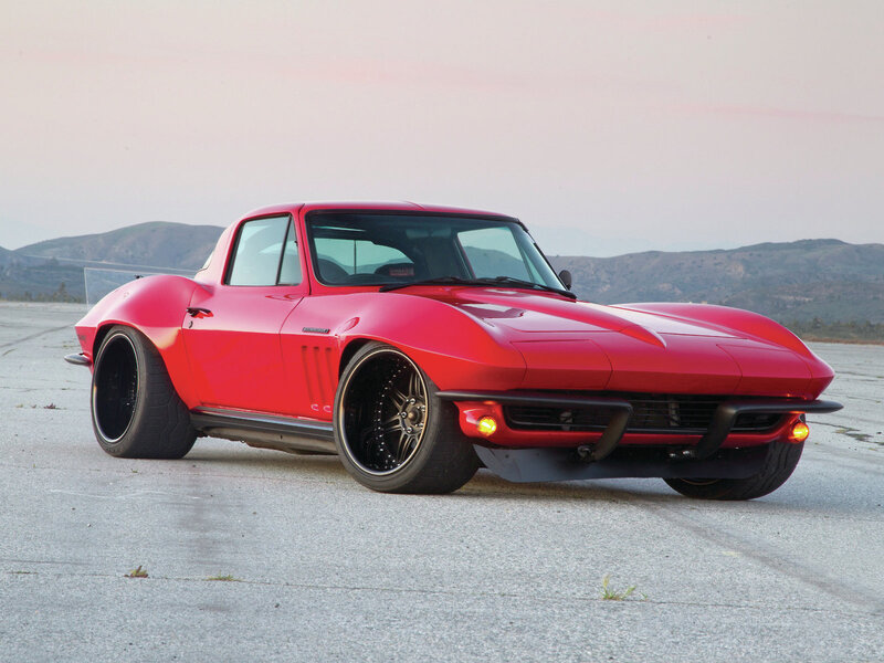 Red Classic Sports Car — Dramatic, Sunset, Photograph
