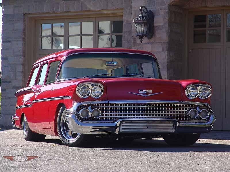 Red Classic Station Wagon — Calm