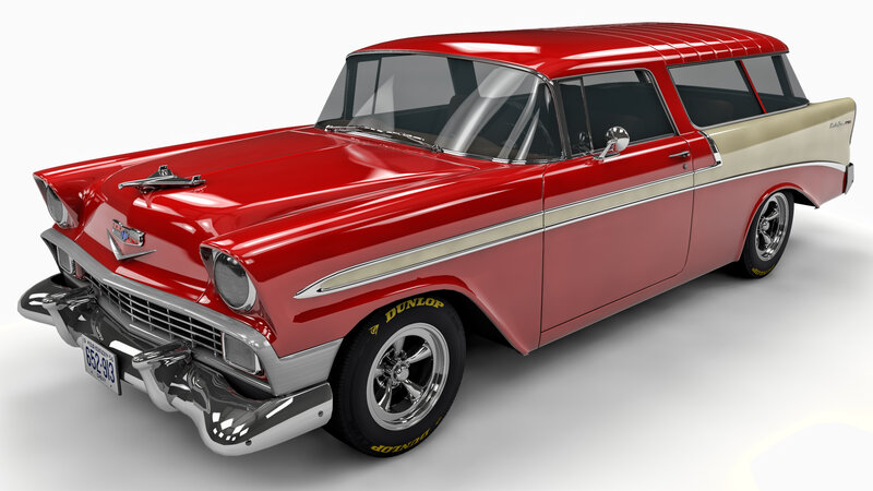 Red Classic Station Wagon — Clean