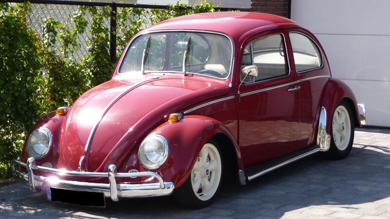 Red classic Volkswagen Beetle