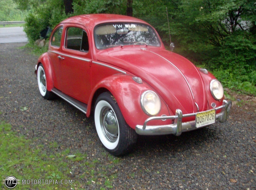 Red classic Volkswagen Beetle