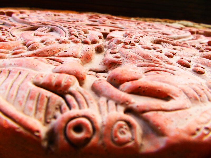 Red Clay Relief Carving
