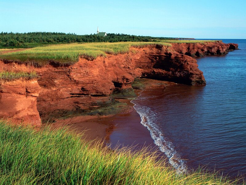 Red Cliffs by Ocean