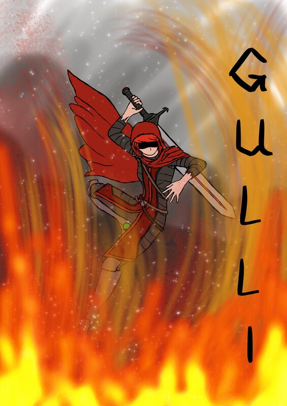 Red-cloaked Warrior — Red