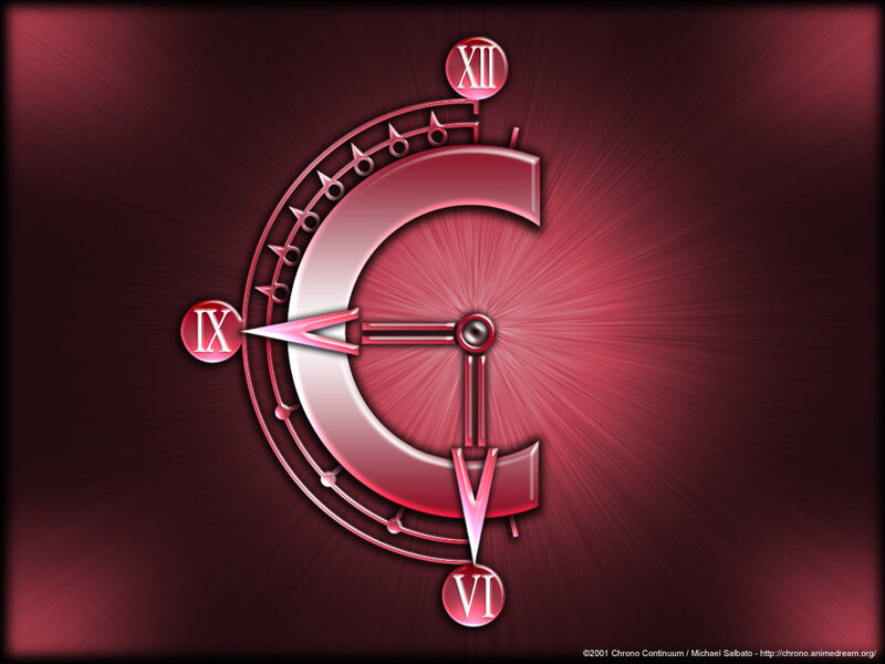 Red clock design with Roman numerals