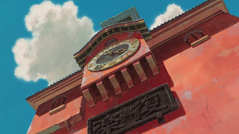 Red Clock Tower Building — Serene, Afternoon