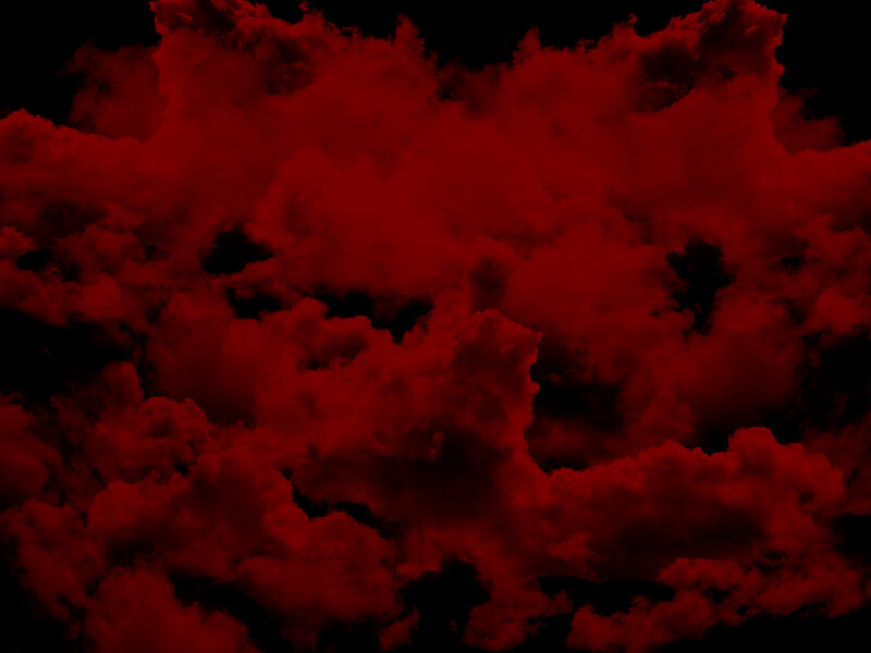 red clouds against black sky