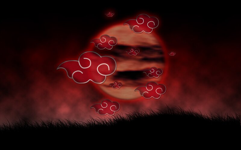 Red Clouds in Night Sky — Dramatic