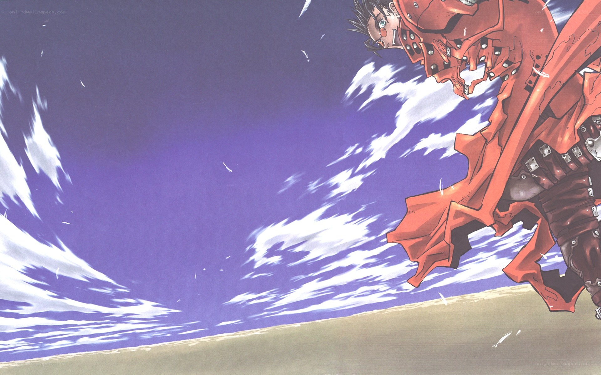 red coat character in motion