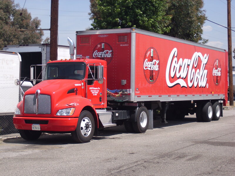 Red Coca-cola Semi-truck