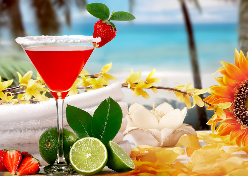 Red Cocktail on Beach