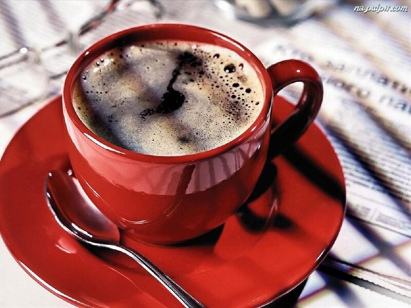 Red Coffee Cup — Calm, Morning