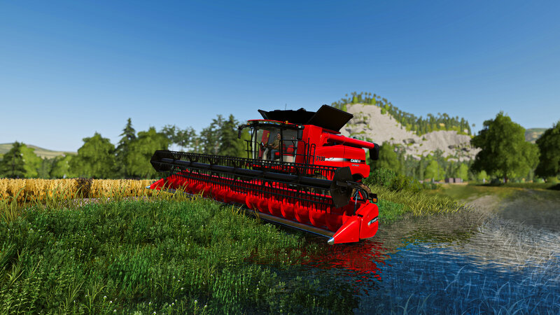 Red Combine Harvester — Serene