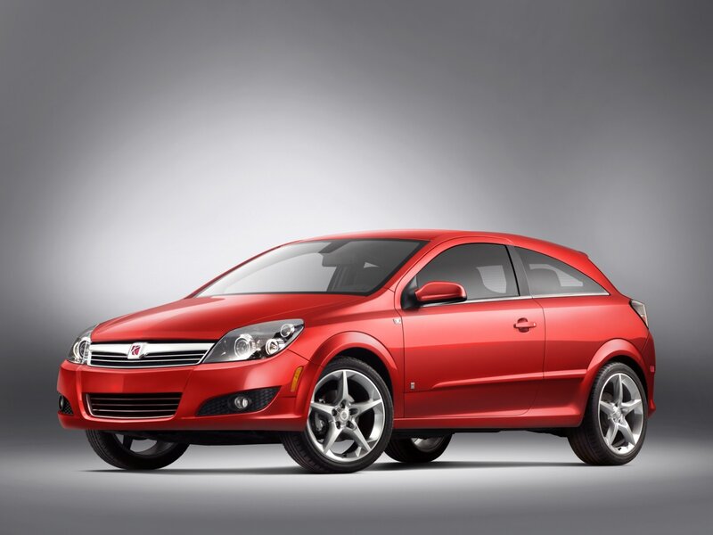 Red compact hatchback car