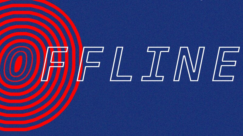 Red Concentric Circles — Blue
