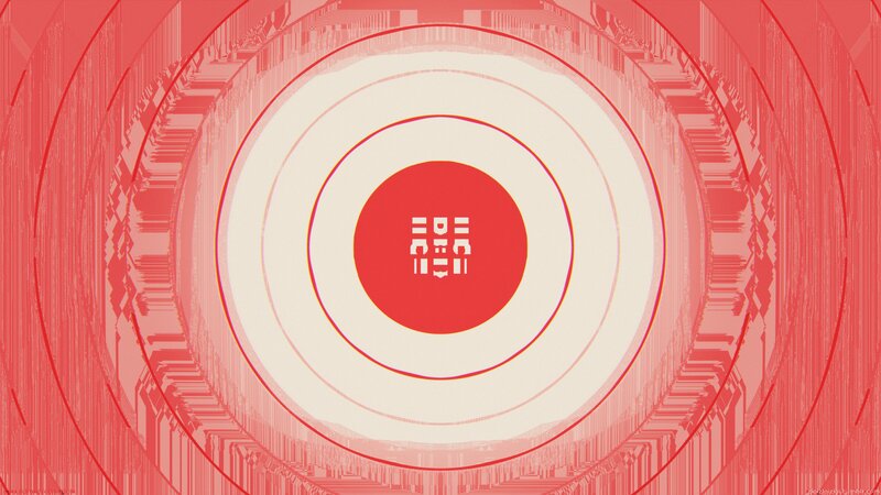 Red Concentric Circles — Calm