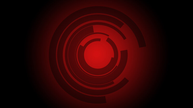 Red Concentric Circles — Dramatic