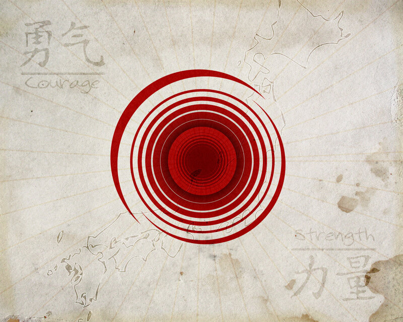 Red Concentric Circles