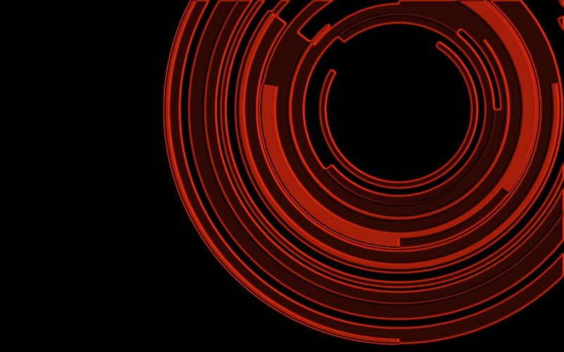 Red Concentric Rings — Dramatic