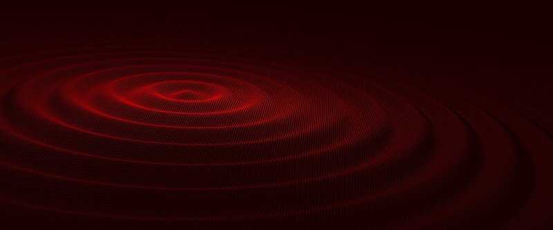 red concentric wave pattern