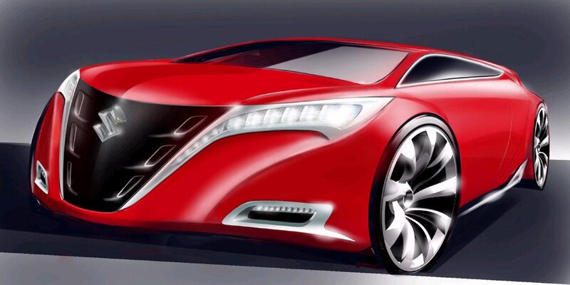 Red concept car design