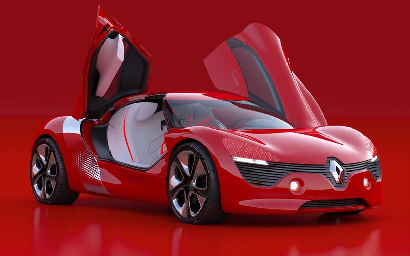 Red Concept Car — Dramatic, 3d Render, Car Door